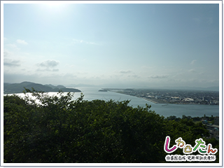 米子城から粟嶋と萱島