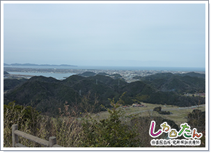 主郭からの眺め（伯耆側・弓浜方面）